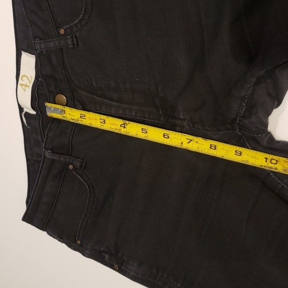 ZARA Denim Pants Women's 42 Skinny Stretch Black - Picture 10 of 14